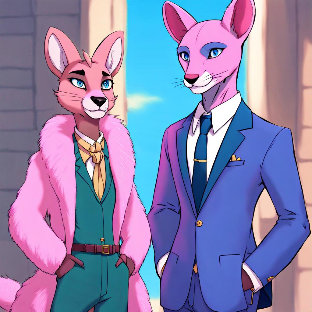 Pink Beastars ao and Kibi from Beastars meet Pink Panther and Bl by blackroselover on ...