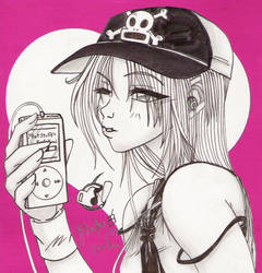 Oniko likes to draw girls...