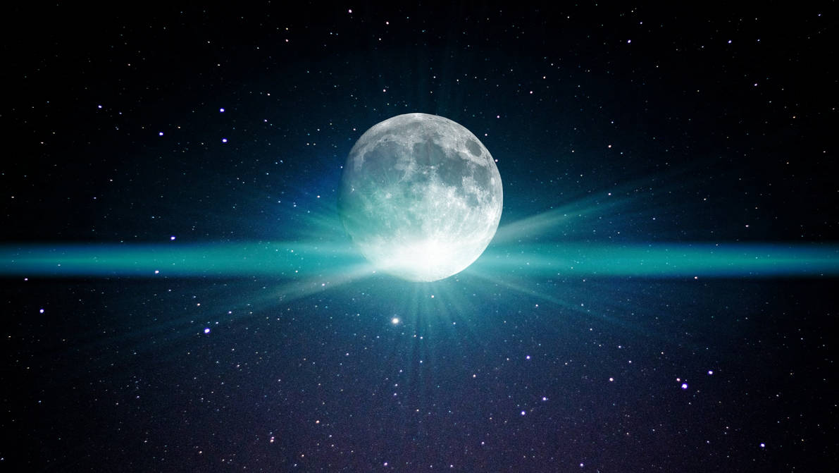An Moon With Bright Blue Light. by LightningYTPrime2018 on DeviantArt