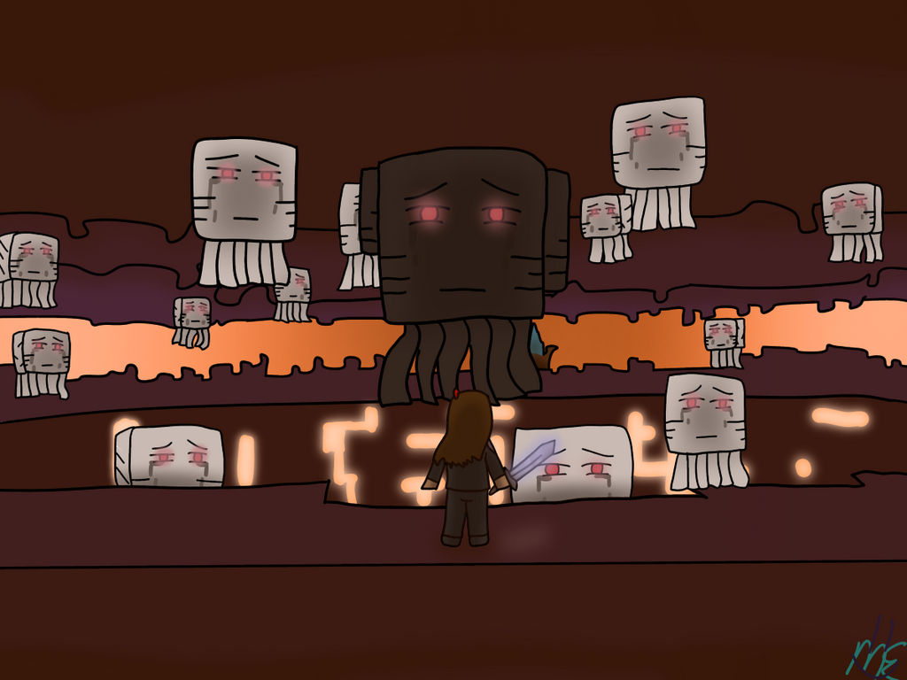 Minecraft Storymode Jesse Vs Three Headed Ghast By Bluedigital55 On Deviantart