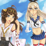 Shimakaze and Kongou - Kantai Collection