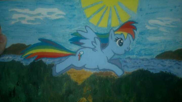 Rainbow Dash Painting