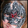 Silver and Black Dragon Mask