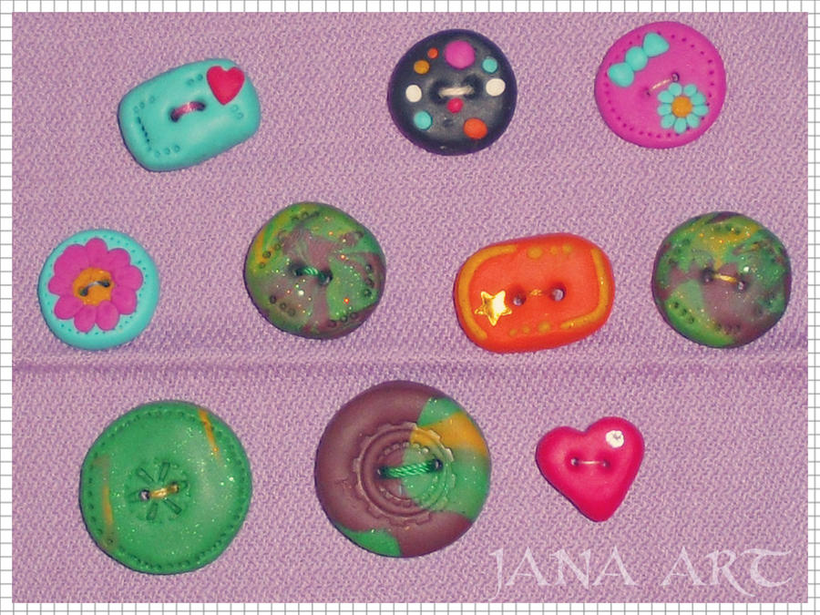 FIMO buttons by MacraMarthe on DeviantArt