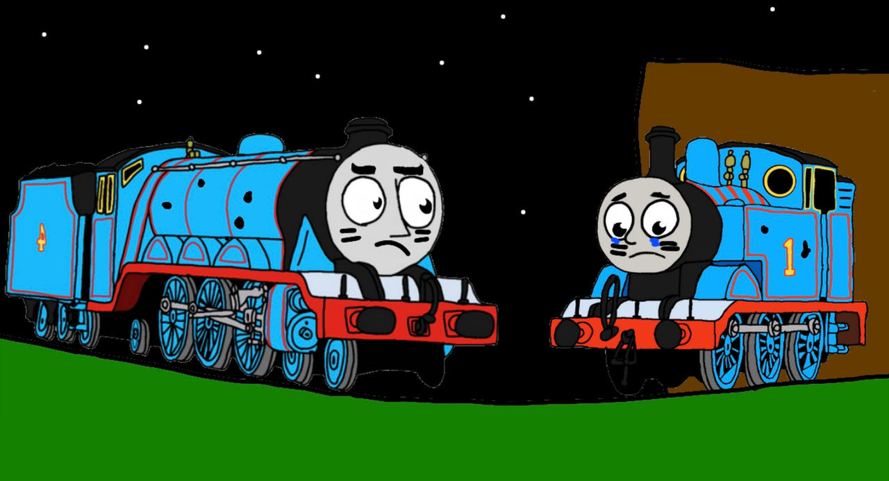 Gordon comforting Thomas crying version by Techwasagpd on DeviantArt