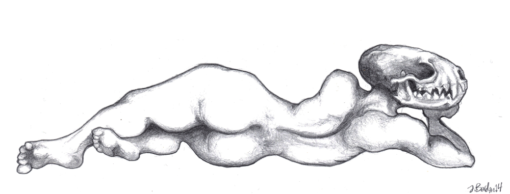 Reclining Skull Lady