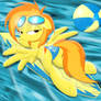 Spitfire on her surfboard..... in a bikini