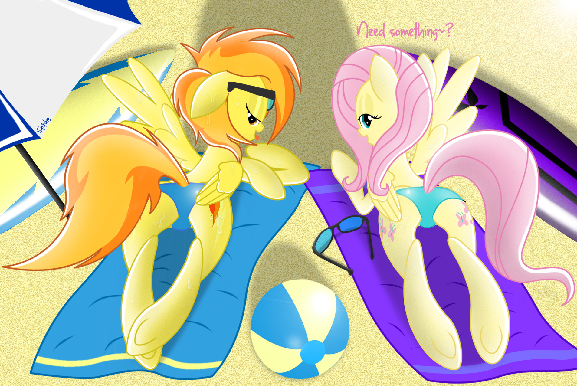 Spitfire and Fluttershy.......Just hanging out