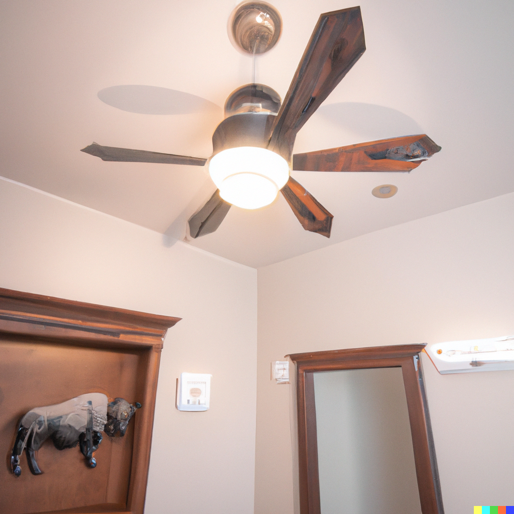 Buffal Celling AI - closet with ceiling fan with buffalo indside by BigStrongBear89 on ...