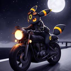 AI - Umberon Riding A Motorcycle