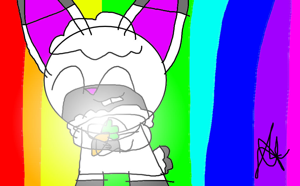 Rainbow Rabbit Deviantart Rainbow Rabbit by CattoBoi23 on DeviantArt