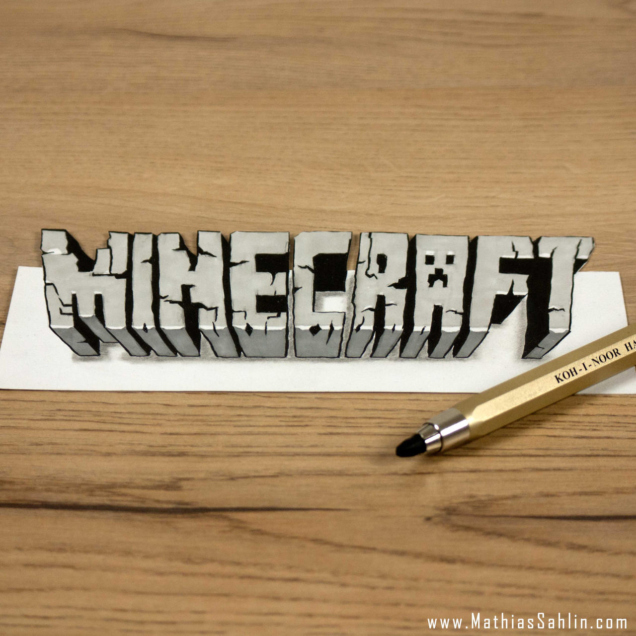 How To Draw The Minecraft Logo Step By Step