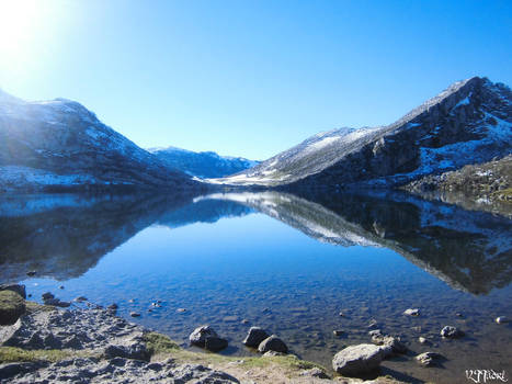 Lake. Nice mirror to the mountain.