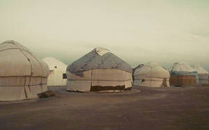 yurts in Kyzyl Kum dessert