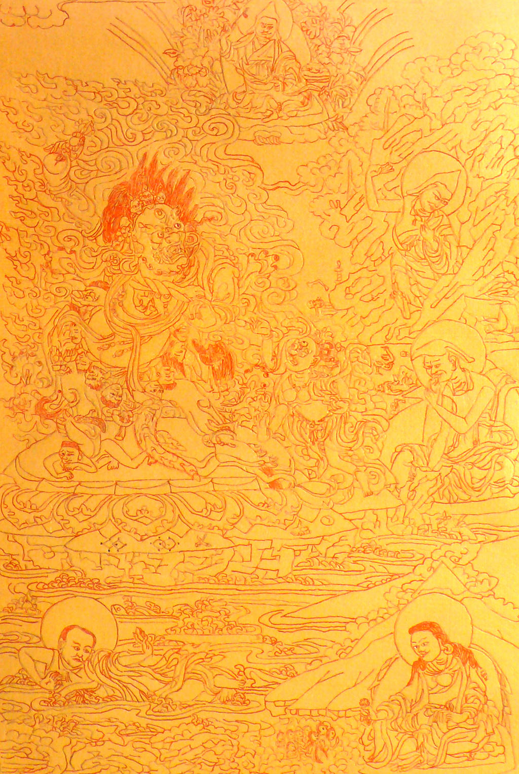 Thangka Padmasambhava, Senge Dradog