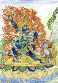 Thangka Padmasambhava, Senge Dradog