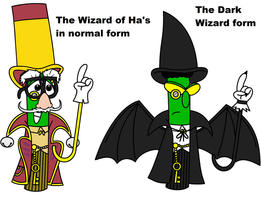 VT Archibald as the Wizard in normal and dark form