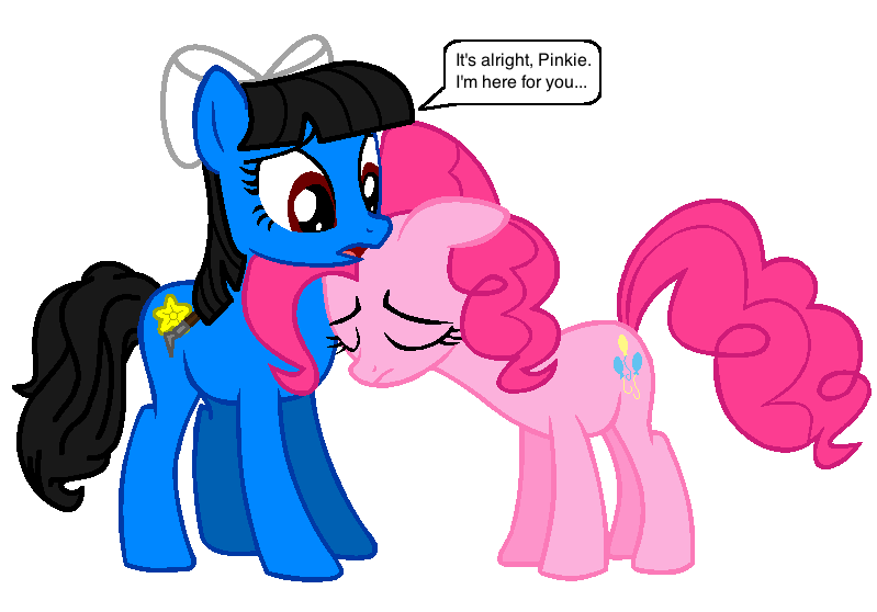 MLP:FiM - Cucumber Garden comforts Pinkie Pie