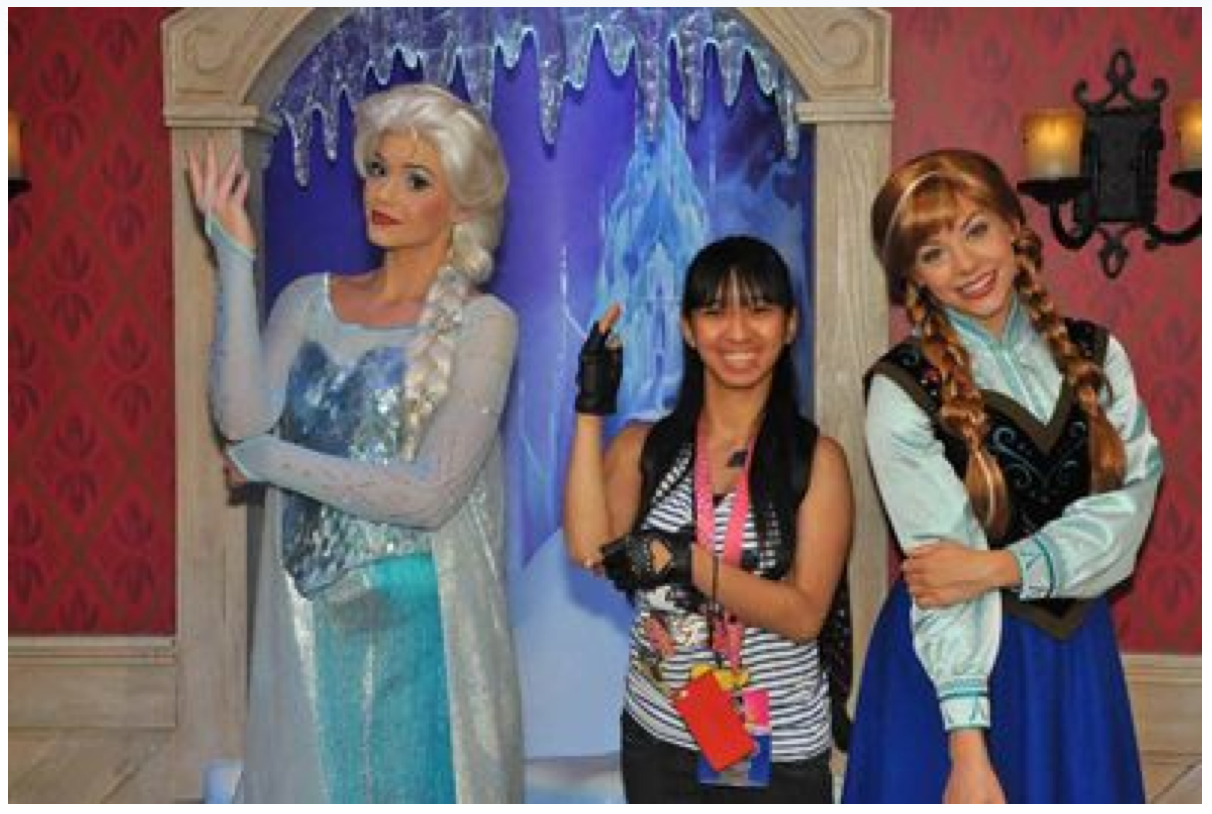 Queen Elsa, Princess Anna and I did the pose pic 2