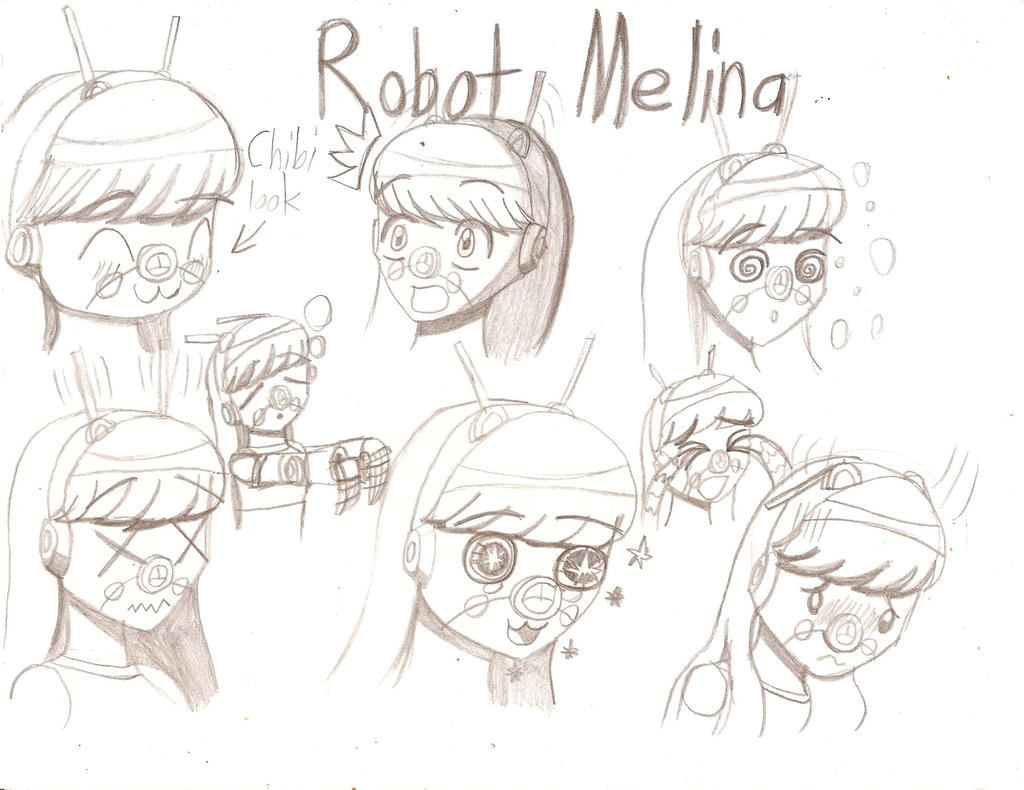 AAoVHaRM - Robot Melina's funny Manga expressions