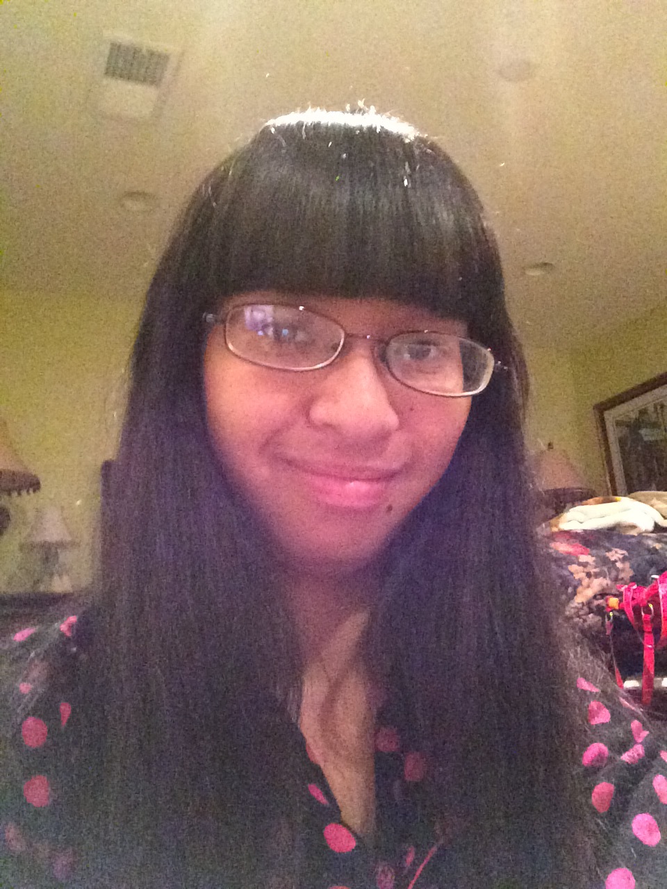 I had my natural black Clip In Bangs 2