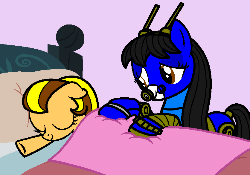 MLP:FiM - Pony Melina is babysitting a filly