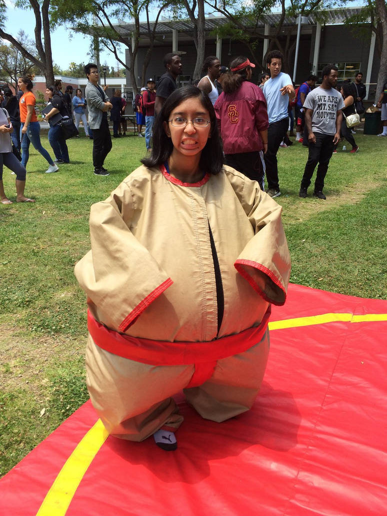 Me in inflatable sumo wrestler suit photo 1 by BerryViolet on DeviantArt