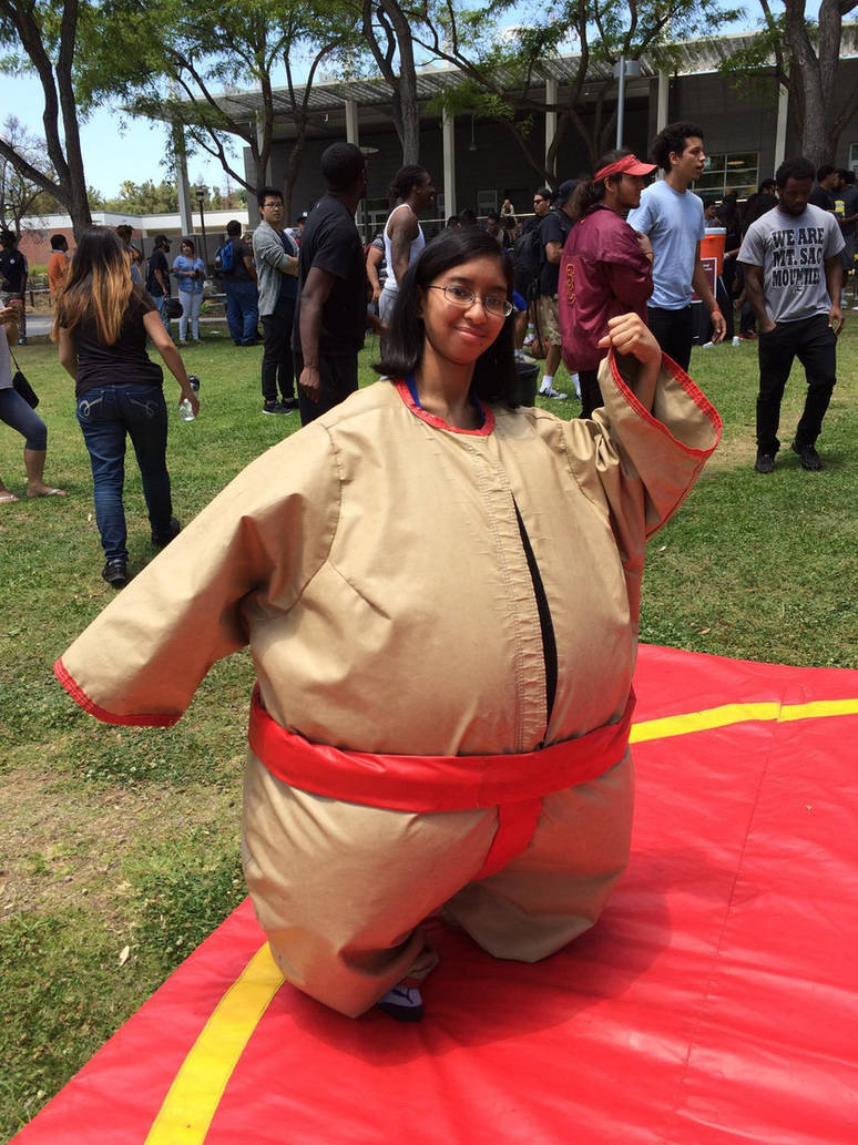 Inflatable Sumo Princess Me in inflatable sumo wrestler suit photo 2 by BerryViolet on DeviantArt