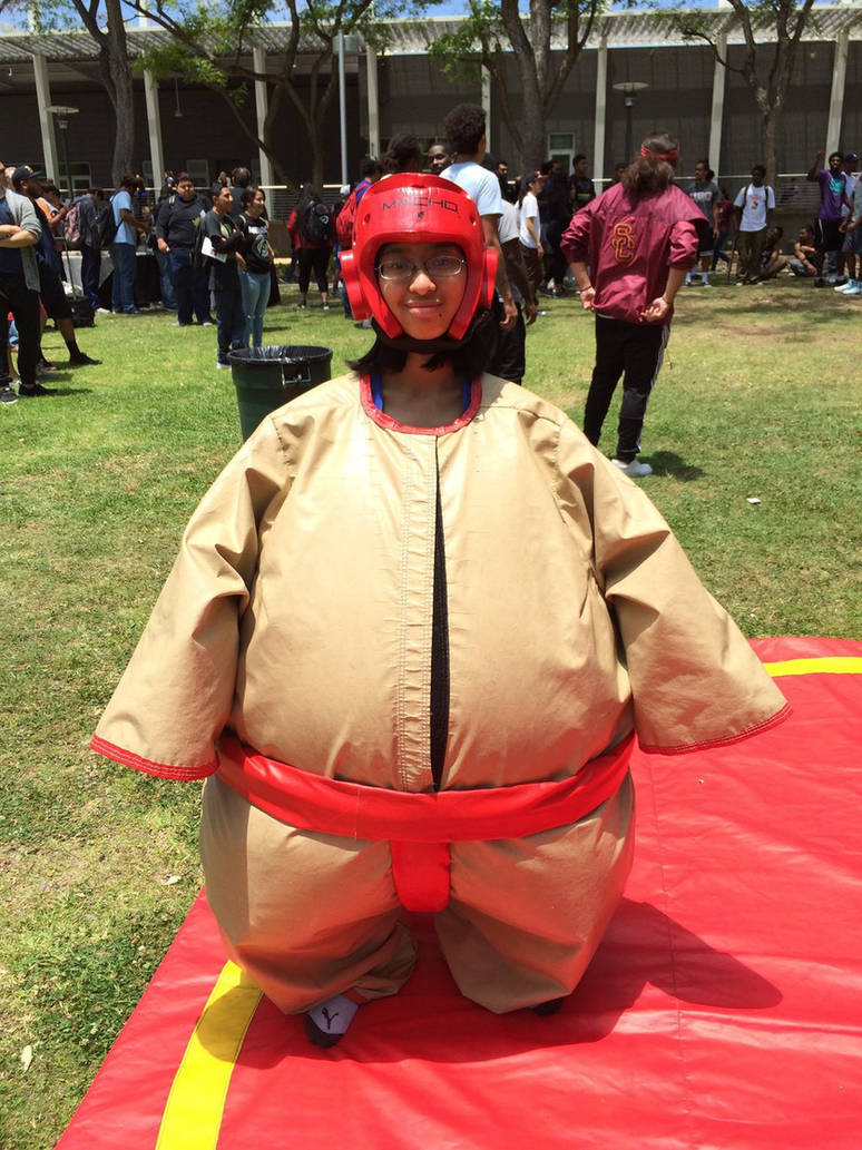Me in inflatable sumo wrestler suit photo 4 by BerryViolet on DeviantArt