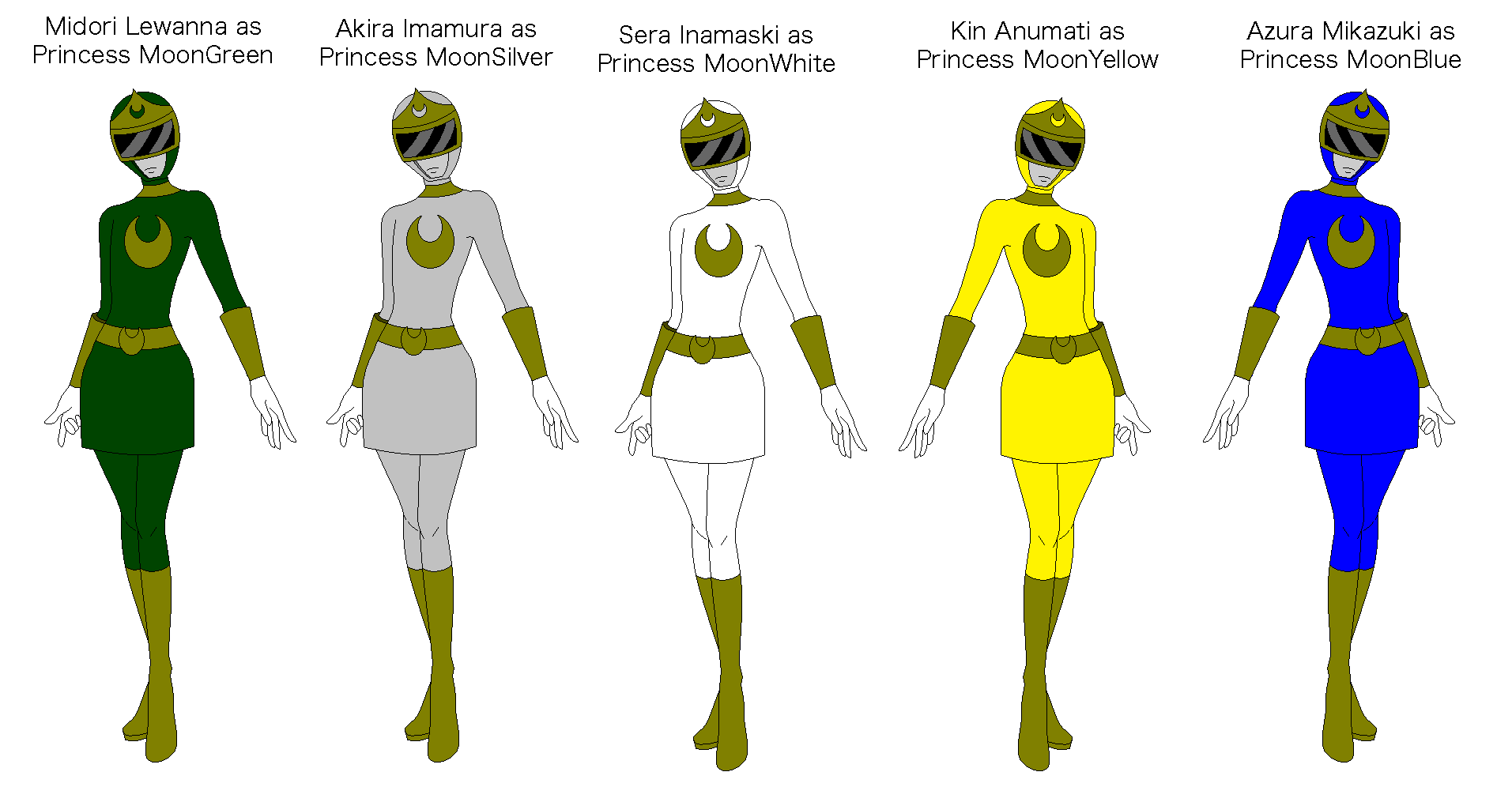 SIA - Rainbow Sentai Princess MoonRangers by BerryViolet on DeviantArt