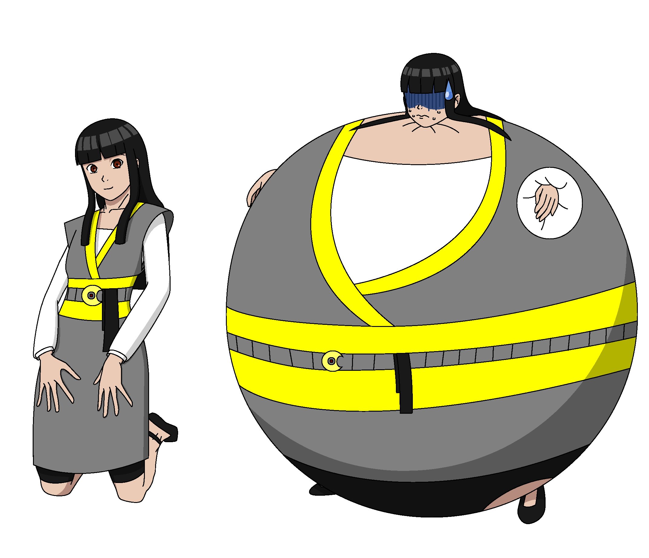 Naruto styled Sera Inamaski fully inflated by BerryViolet on DeviantArt