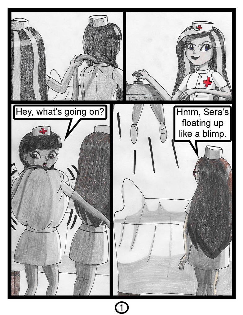 Nurse Sera's Helium Inflation comic page 1 by BerryViolet on DeviantArt
