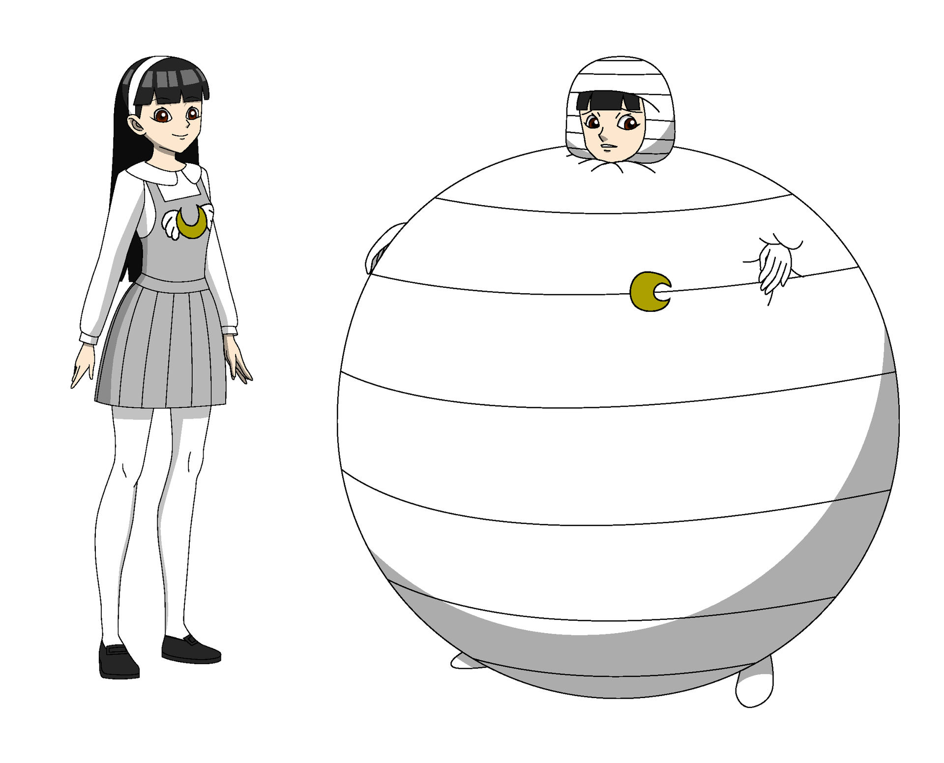 Inflated regressed Sera in marshmallow safety suit by BerryViolet on ...