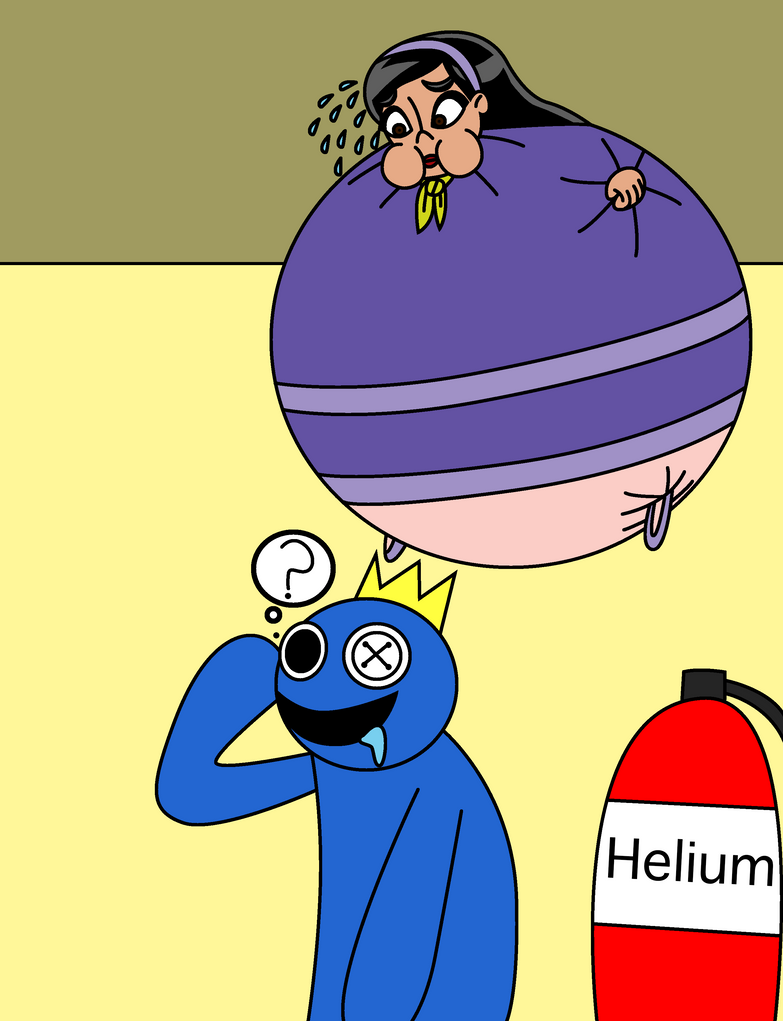 Helium Inflated Kristina Diya hides from Blue by BerryViolet on DeviantArt
