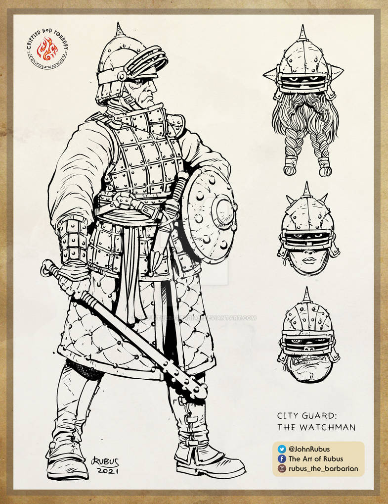 Gared City Guard: The Watchman by RubusTheBarbarian on DeviantArt
