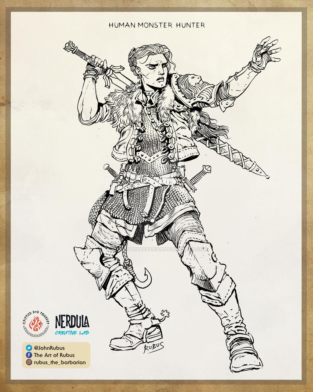 Human Monster Hunter by RubusTheBarbarian on DeviantArt