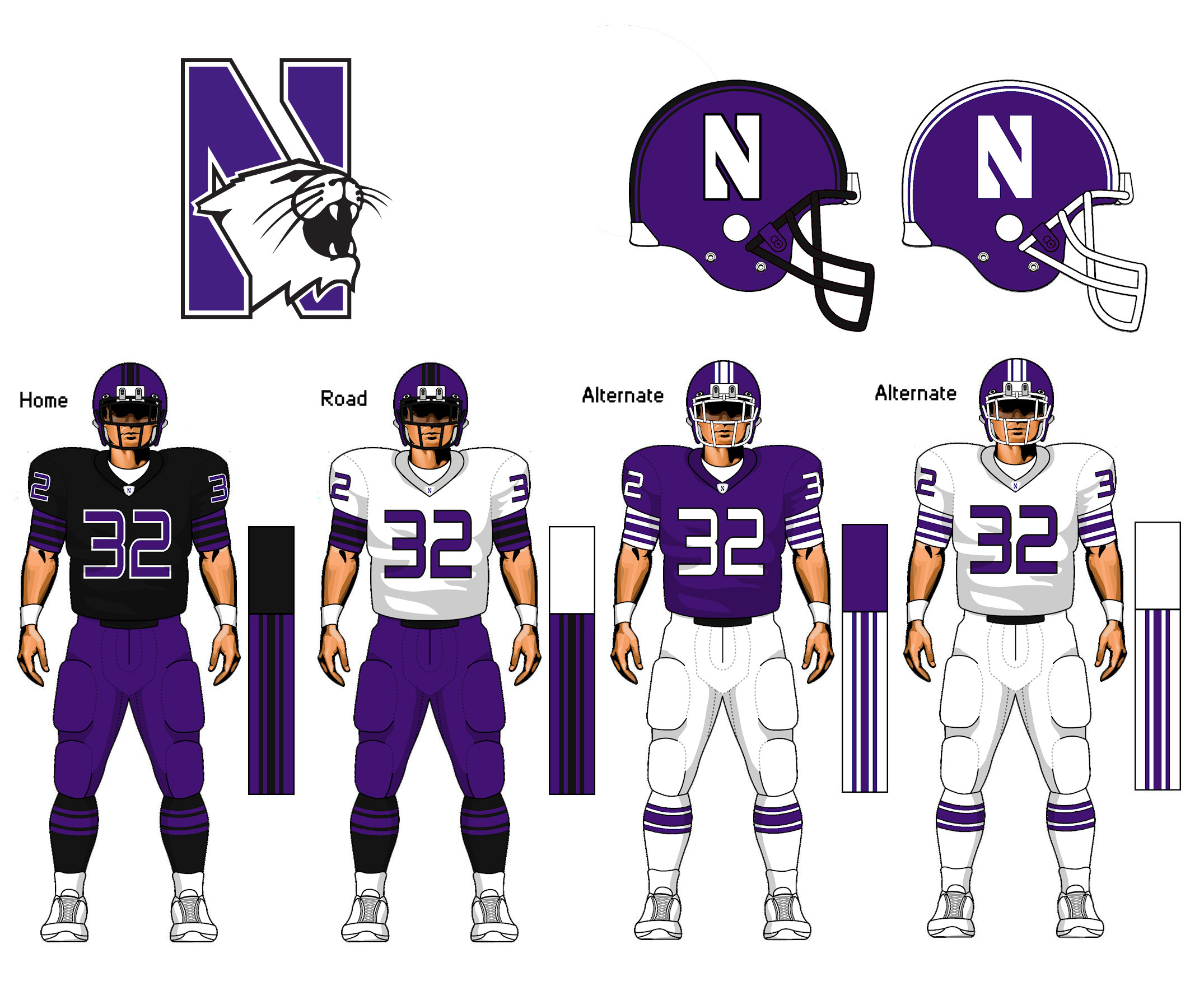 Northwestern Wildcats uniform concept