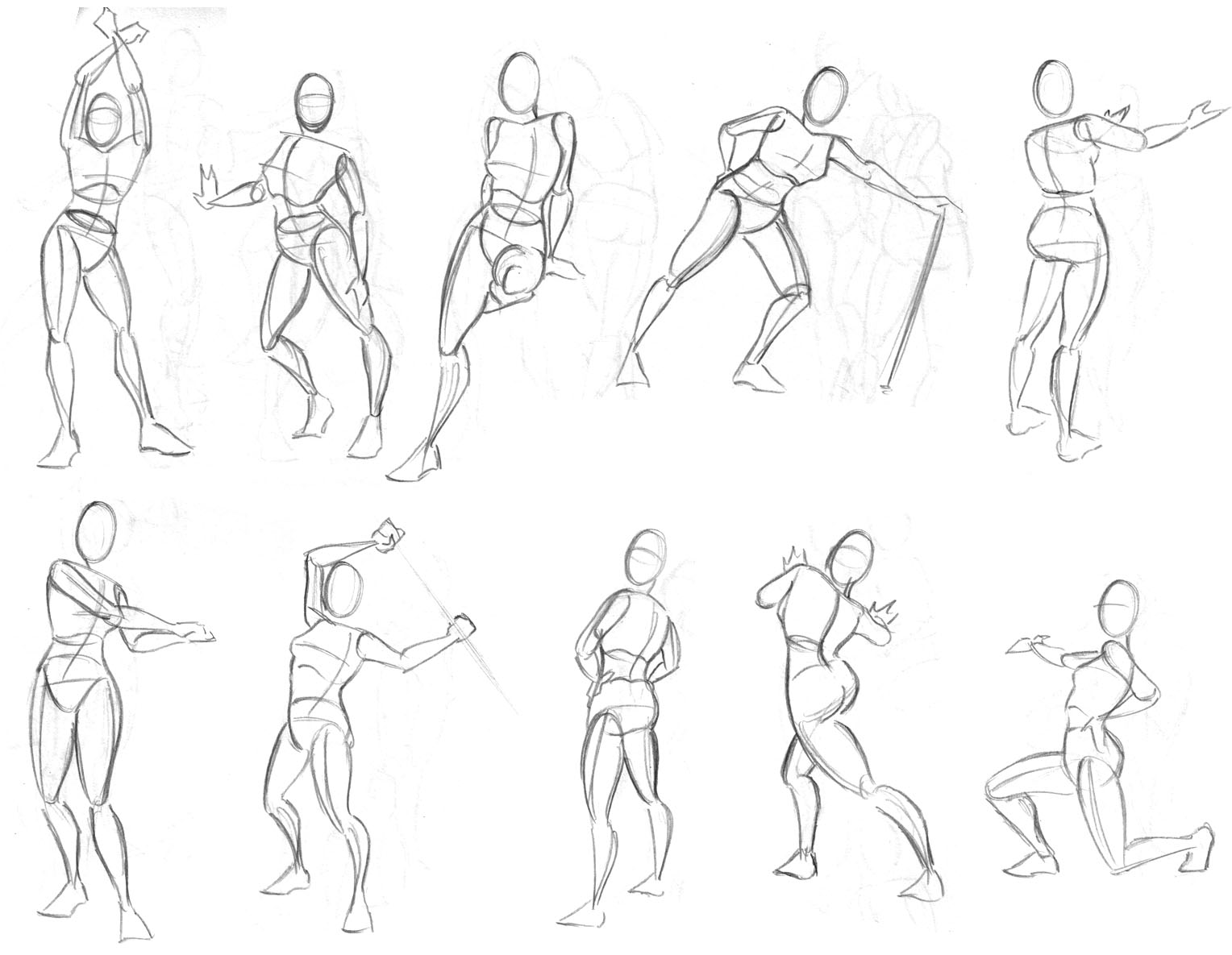 How To Draw Human Figures In Different Positions
