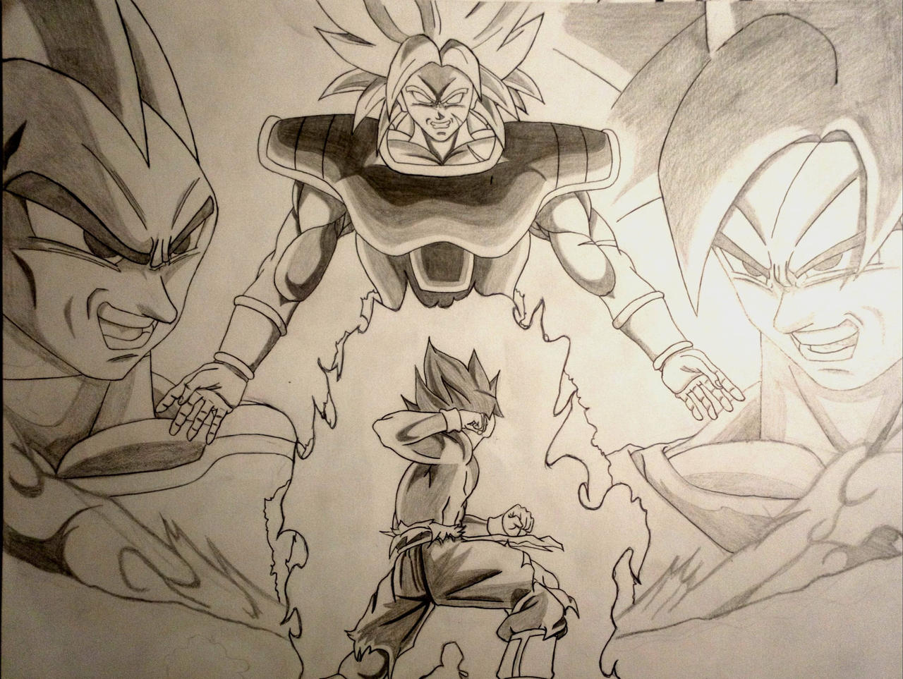 Goku and Vegeta vs Broly (Incompleto) by Oak1313 on DeviantArt