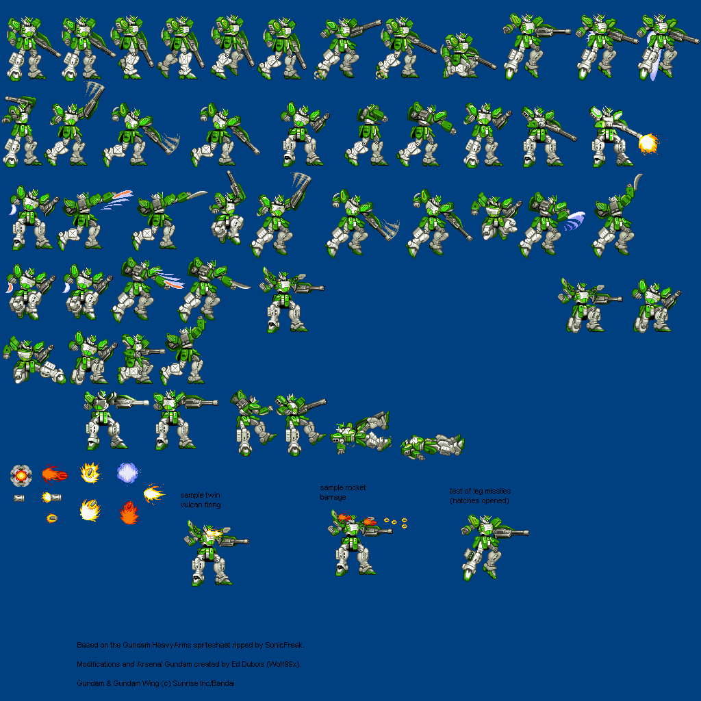 Arsenal Gundam Sheet Version 1