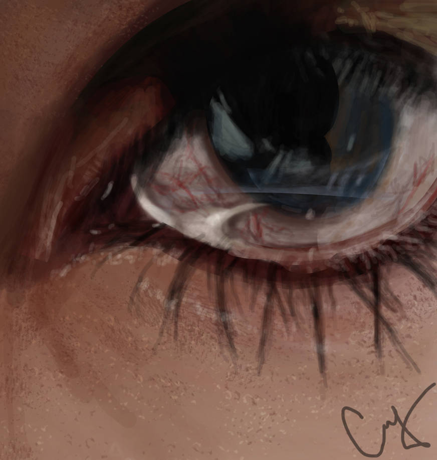Sad eye art by christoferkster on DeviantArt