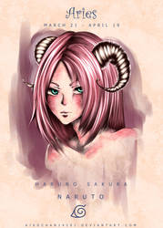 Horoscope: Aries (Haruno Sakura Fanart)