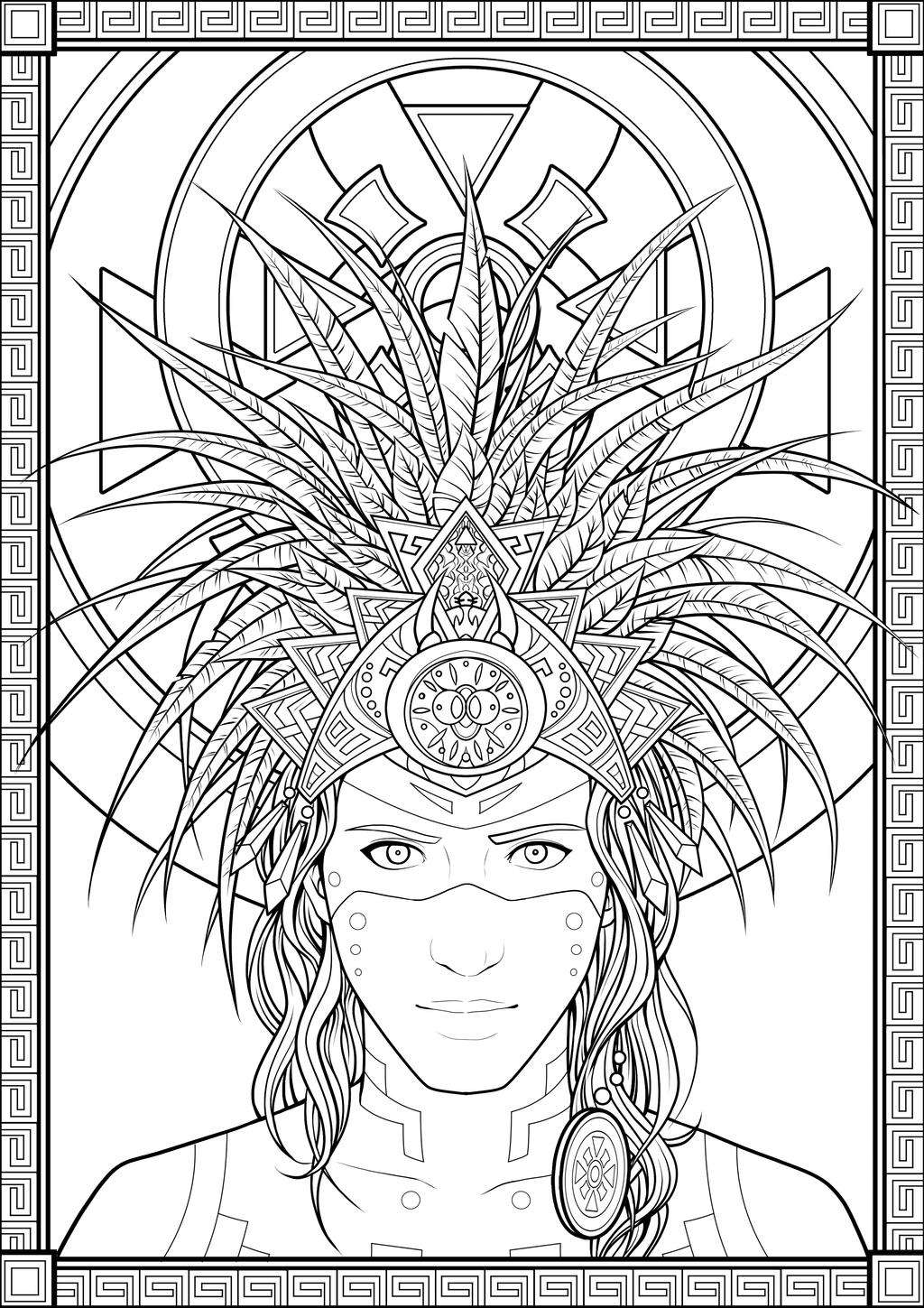 Aztec lineart