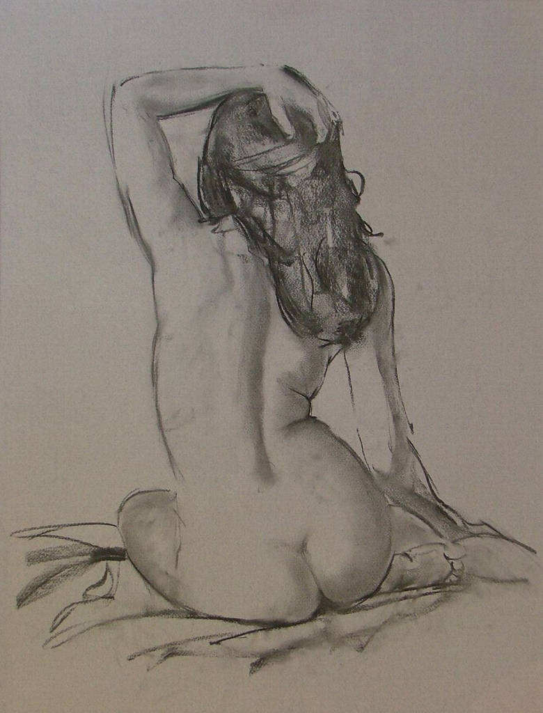 Charcoal study, nude. by RFord-Art