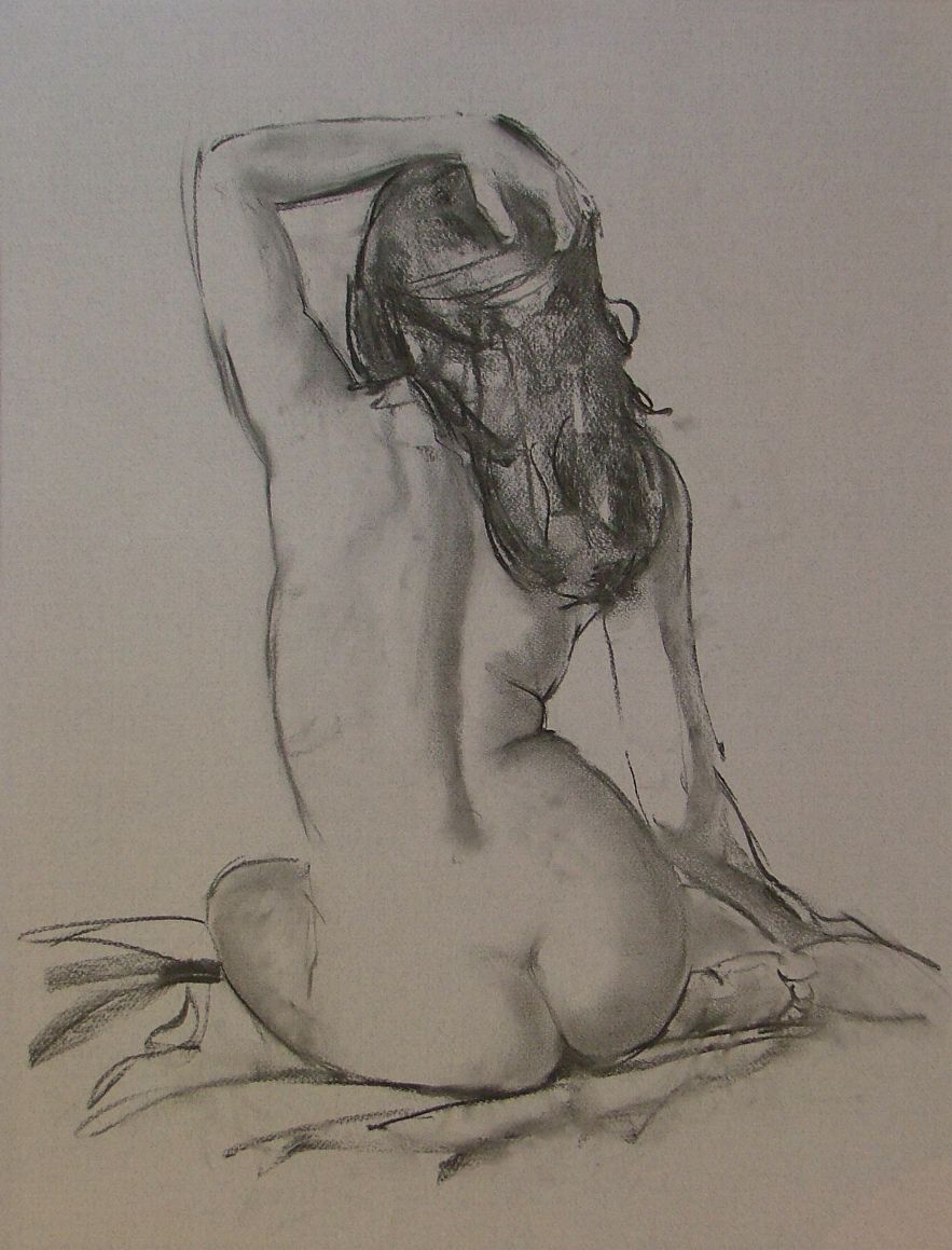 Charcoal study, nude. by RFord-Art