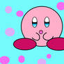 Kirby with polkadot background!!!!!!!!!!!