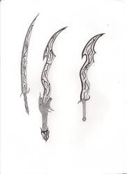 Three fantasy swords