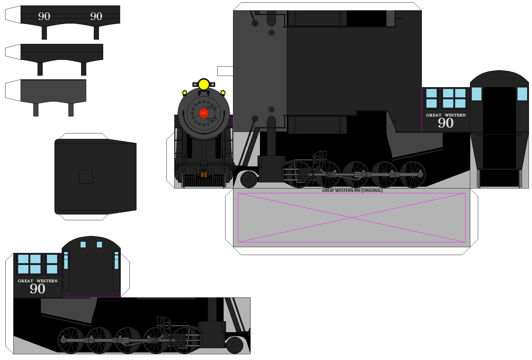 SRC 3D GWR 90 (Original) by Chandlertrainmaster1 on DeviantArt