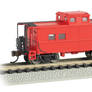 NE Steel Caboose - Painted, Unlettered - Red (N)