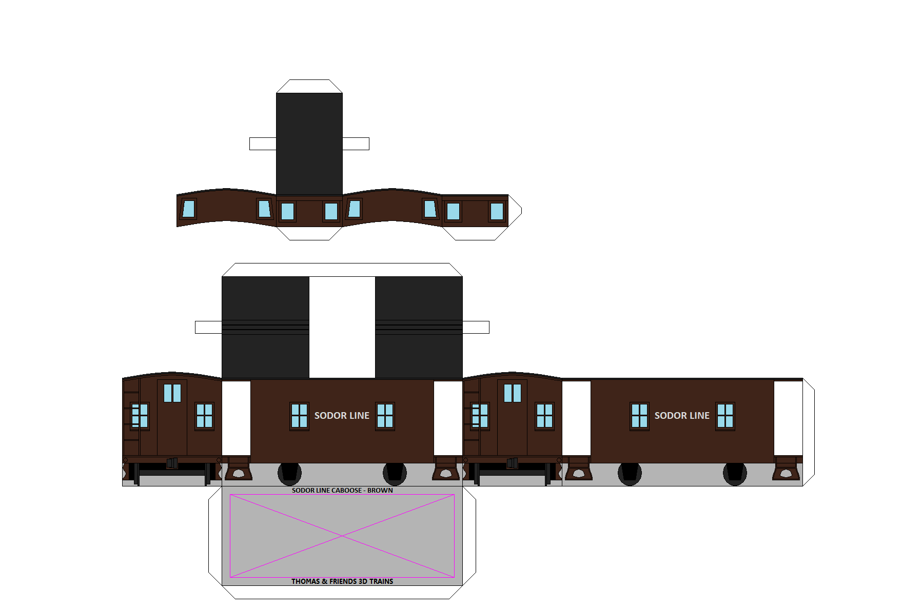 Printable Train Caboose Template